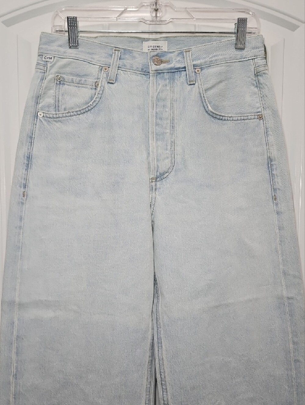 Citizens Of Humanity AYLA Wide Leg Jean Size 27 New Raw Hem Crop - Picture 3 of 15